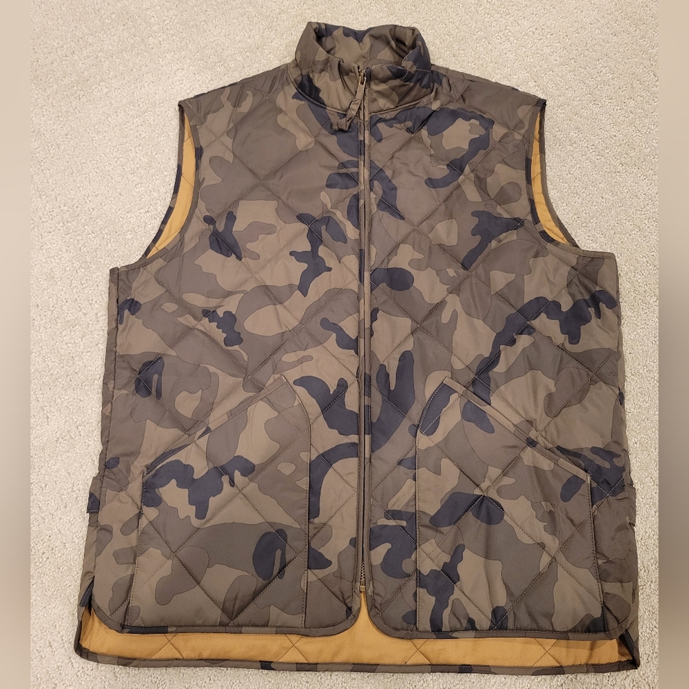 J.Crew Camo Walker Vest Men's Large NWOT